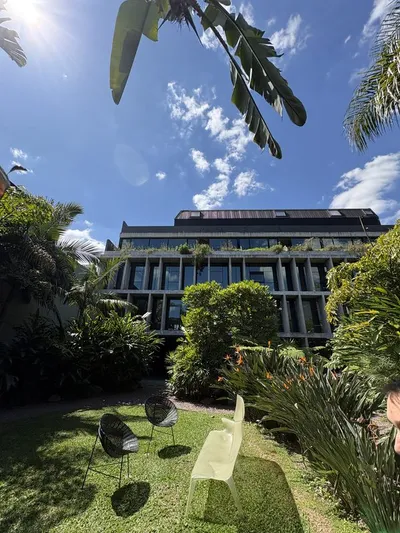 The garden outside
